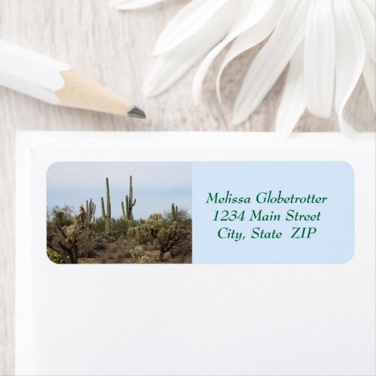 Adresetiketten—Diverse cactussen Etiket (Insitu)