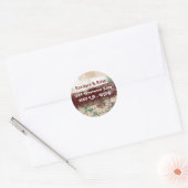 Adresetiketten doodbloemen ronde sticker (Envelop)