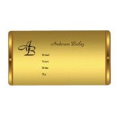 Adresetiketten Elegante gouden Initialen Etiket (Voorkant)