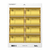 Adresetiketten Elegante gouden Initialen Etiket (Full Sheet)