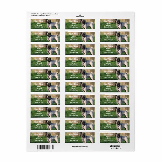 Adresetiketten Etiket (Full Sheet)