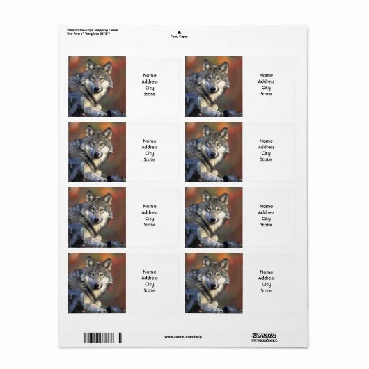 Adresetiketten Etiket (Full Sheet)