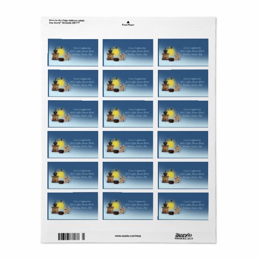 Adresetiketten Etiket (Full Sheet)