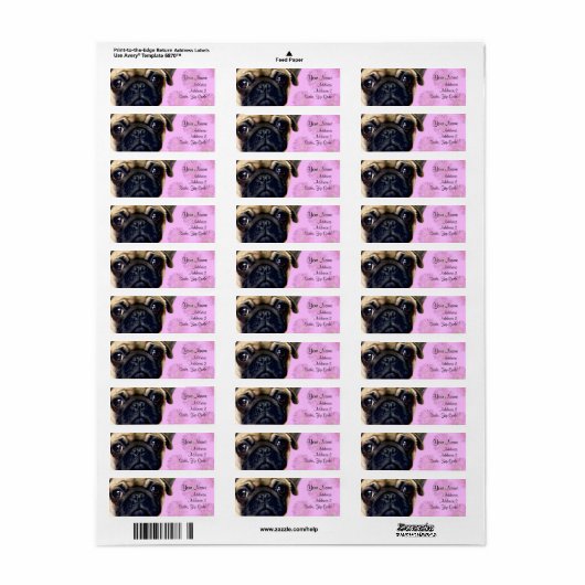 Adresetiketten Etiket (Full Sheet)