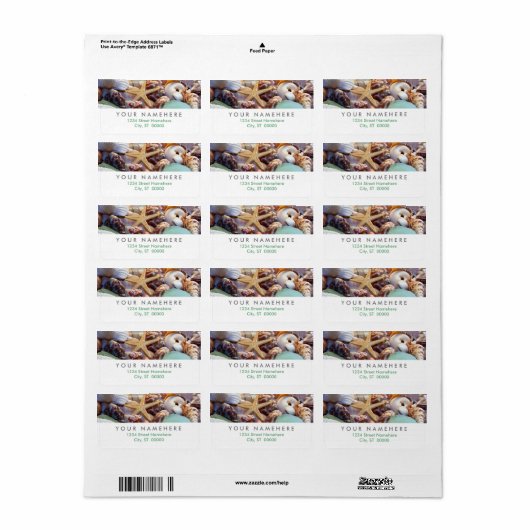 Adresetiketten Etiket (Full Sheet)