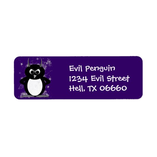 Adresetiketten - Evil Penguin Etiket (Voorkant)
