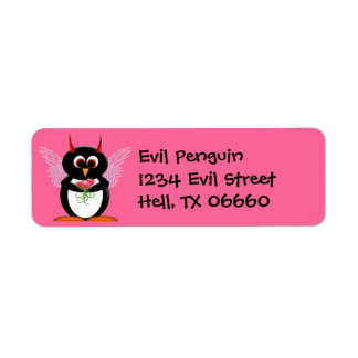 Adresetiketten - Evil Penguin Etiket