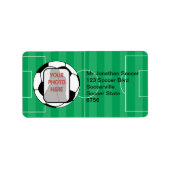 Adresetiketten  foto-voetbal etiket (Voorkant)