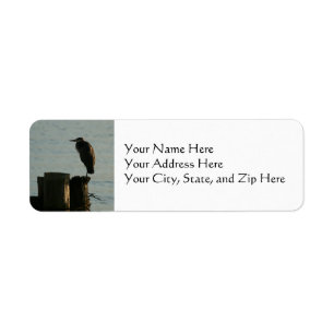 adresetiketten: Great Blue Heron Etiket