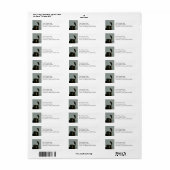 Adresetiketten: grote blauwe reiger etiket (Full Sheet)