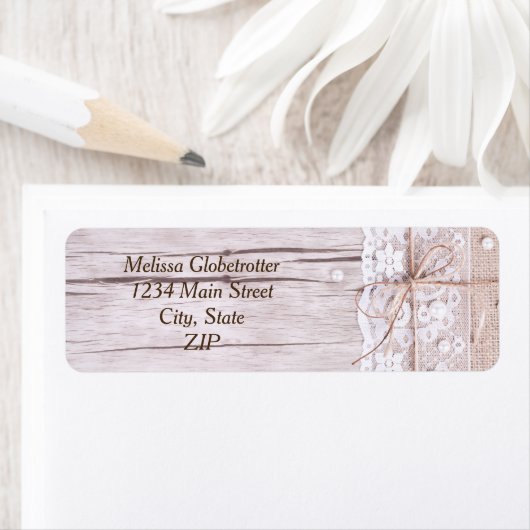 Adresetiketten—Hout & Kant Etiket (Insitu)