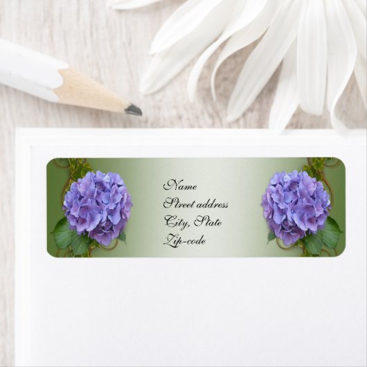 Adresetiketten hydrangeas etiket (Insitu)