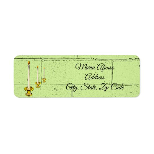 Adresetiketten kaarsen etiket (Voorkant)