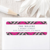 Adresetiketten kerstFeestdagen met Tartan Pset Etiket (Insitu)