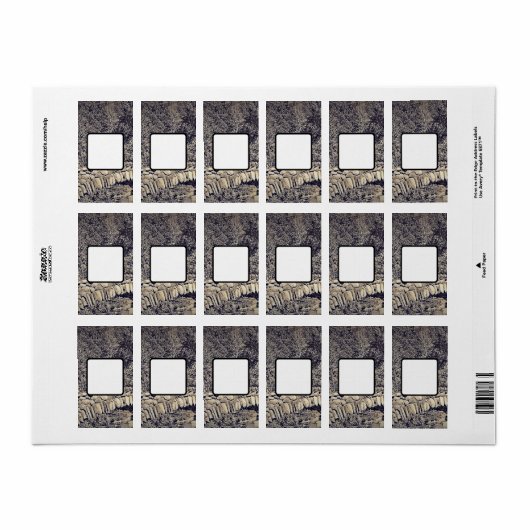 ADRESETIKETTEN KUNST EN DESIGN STIJL ETIKET (Full Sheet)