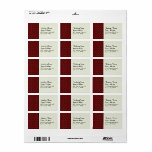 Adresetiketten landlijnen etiket (Full Sheet)