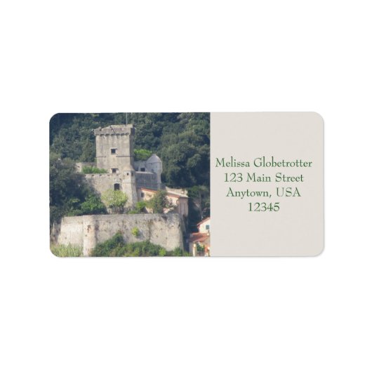 Adresetiketten—Lerici Castle Etiket (Voorkant)