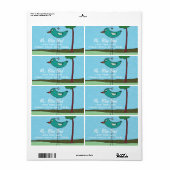 Adresetiketten, luivogel en boom etiket (Full Sheet)