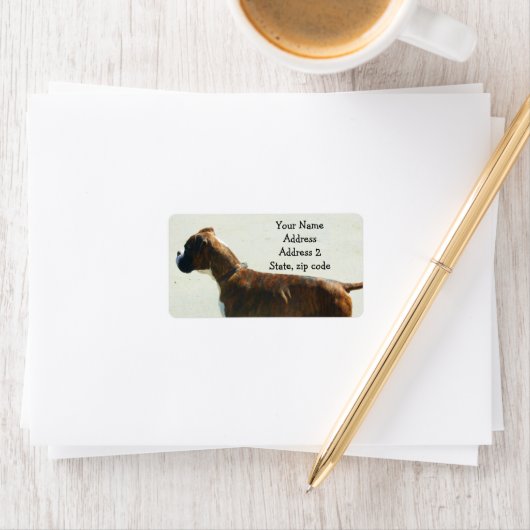 Adresetiketten met boxer etiket (Insitu)