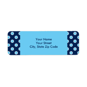 Adresetiketten met Bright Blue Polka Dots Etiket