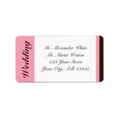 Adresetiketten met bruine bruine bruinbruine stree etiket (Voorkant)