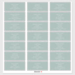 Adresetiketten met een lichte Sage Green Wedding G Sticker<br><div class="desc">Deze lichte, groene trouwgastadresetiketten zijn perfect voor je klassieke, moderne, minimalistische, neutrale, groene bruiloft. Het ontwerp kenmerkt fundamentele minimale hedendaagse doopvont en delicate formele manuscriptkalligrafie. Het is zeker om je pastelsprookje herfst, zomer, lente of herfstbruiloft te voltooien. Houd het zoals is, of verkies om het met uw eigen kunstwerk of...</div>