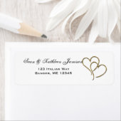 Adresetiketten met goudhart etiket (Insitu)