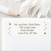Adresetiketten met goudsterren aan de rand etiket (Insitu)