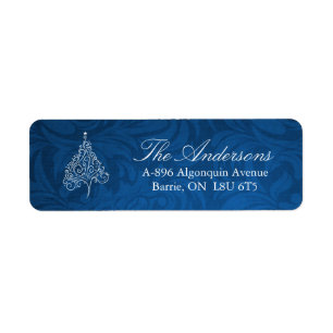 Adresetiketten met kerstbomen voor classy etiket