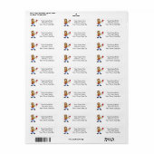 Adresetiketten met kerstcadeautjes etiket (Full Sheet)