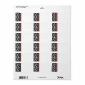 Adresetiketten met kerstDamascus - Etiket (Full Sheet)