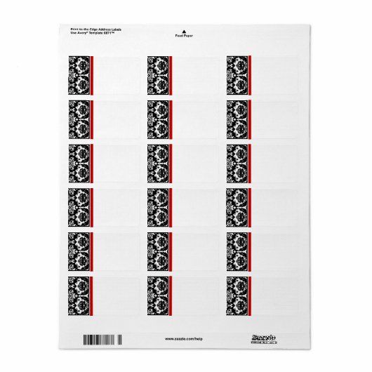 Adresetiketten met kerstDamascus - Etiket (Full Sheet)