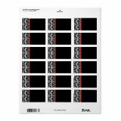 Adresetiketten met kerstDamascus - Etiket (Full Sheet)