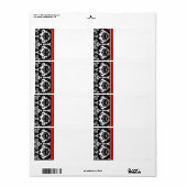 Adresetiketten met kerstDamascus - Etiket (Full Sheet)