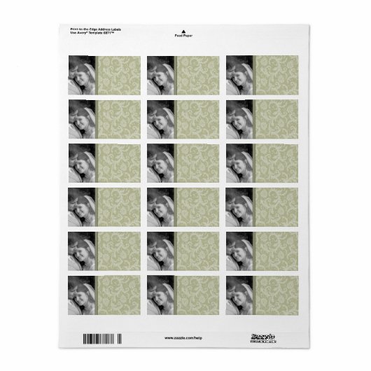 Adresetiketten met kerstDamascus - Etiket (Full Sheet)