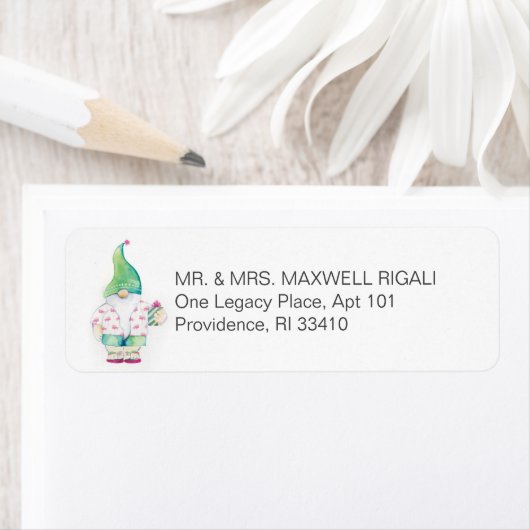 Adresetiketten met kerstkoepel etiket (Insitu)