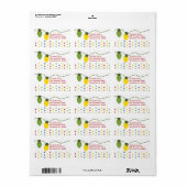 Adresetiketten met kerstlampjes etiket (Full Sheet)