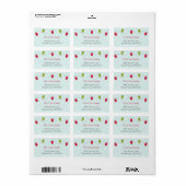 Adresetiketten met kerstlampjes etiket (Full Sheet)