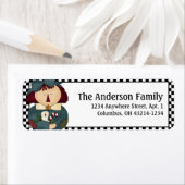 Adresetiketten met Kerstmis (Land/Prim) Etiket (Insitu)