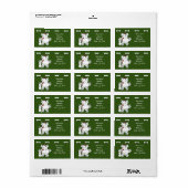 Adresetiketten met kerstpoedel etiket (Full Sheet)