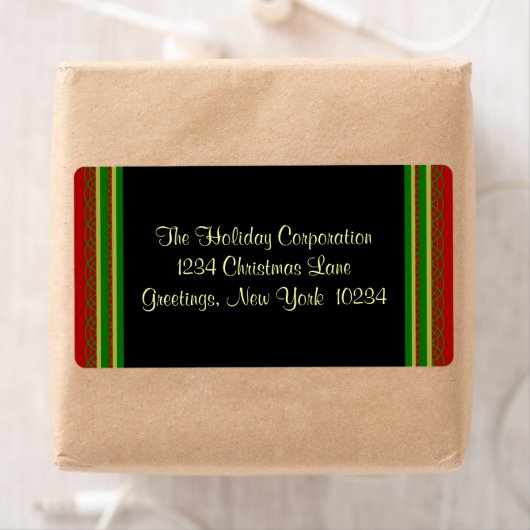 Adresetiketten met kerstrand etiket (Insitu)