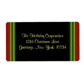 Adresetiketten met kerstrand etiket (Voorkant)