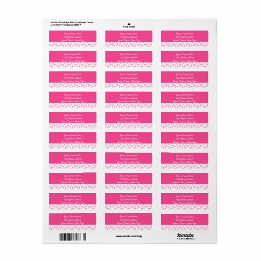 Adresetiketten met kerstsnoep etiket (Full Sheet)