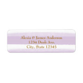 Adresetiketten met lavendel en witte Waterverf Str Etiket (Voorkant)