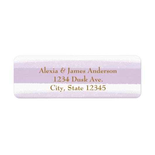 Adresetiketten met lavendel en witte Waterverf Str Etiket (Voorkant)