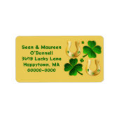 Adresetiketten met luzerne en luzerne Hoefijzers Etiket (Voorkant)