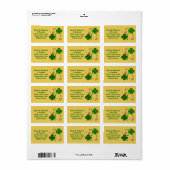 Adresetiketten met luzerne en luzerne Hoefijzers Etiket (Full Sheet)