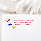 Adresetiketten met prettige en heldere kerstverlic etiket (Insitu)