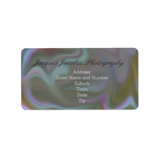 Adresetiketten met Retro Tie Dye Style Background Etiket (Voorkant)