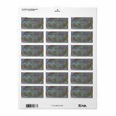 Adresetiketten met Retro Tie Dye Style Background Etiket (Full Sheet)